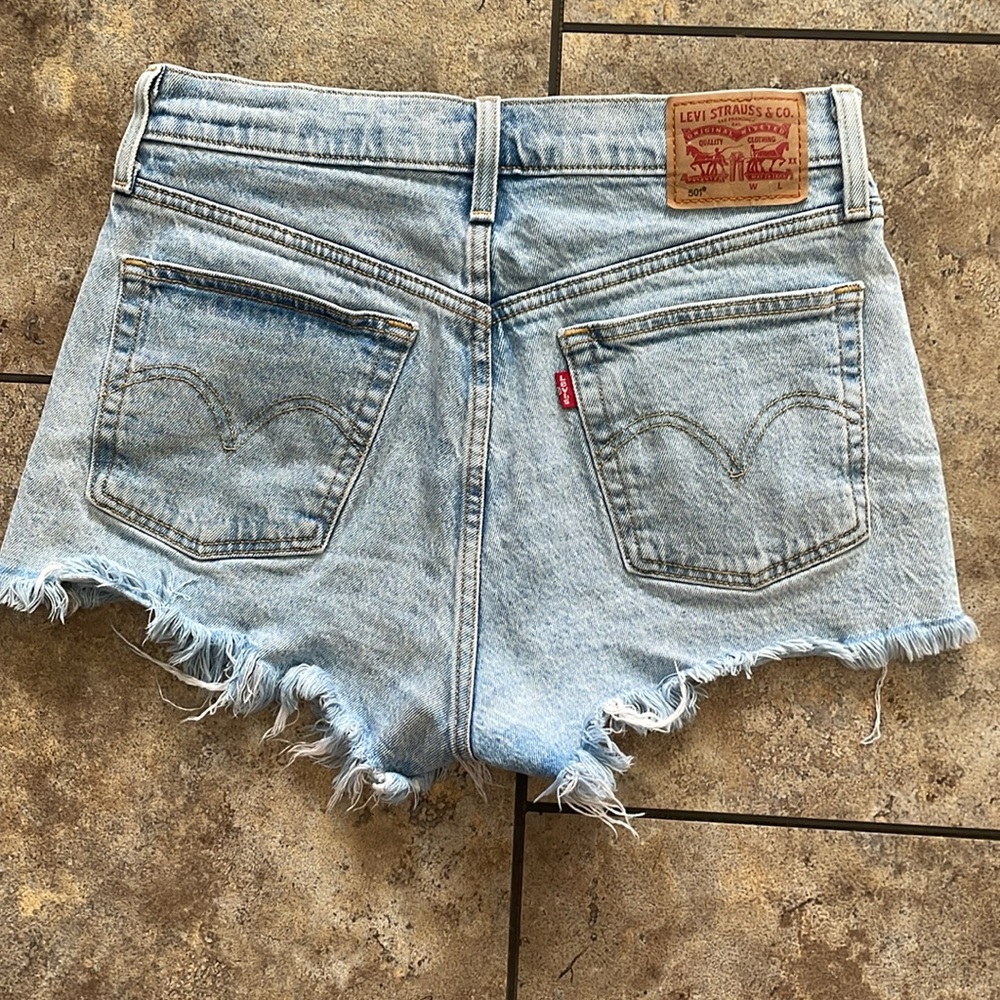 Levi’s 501 button down frayed cutoffs